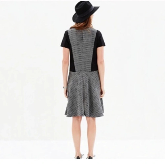 MADEWELL Textured Tribune Dress Charcoal size 6 - Picture 2 of 10